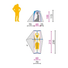 Jack Wolfskin Trekking Tent Exolight I - ultralight, very wind-resistant, 1 entrance, quick setup - for 1 person